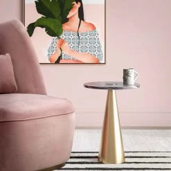 TOV Addyson Marble Side Table Living Room