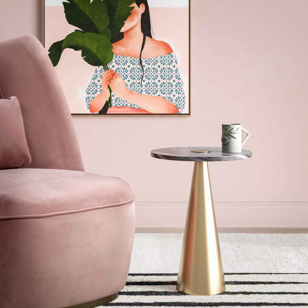 TOV Addyson Marble Side Table Living Room