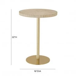 TOV Living Room Fiona Marble Side Table