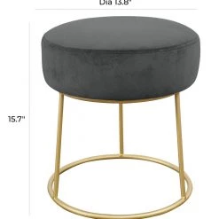TOV Nina Velvet Stool Bedroom