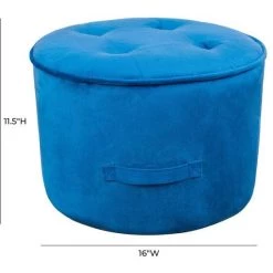 TOV Luna Velvet Ottoman