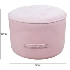 TOV Luna Velvet Ottoman