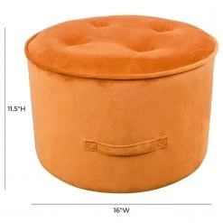 TOV Luna Velvet Ottoman