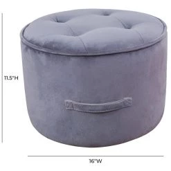 TOV Luna Velvet Ottoman