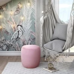 TOV Willow Velvet Ottoman Bedroom