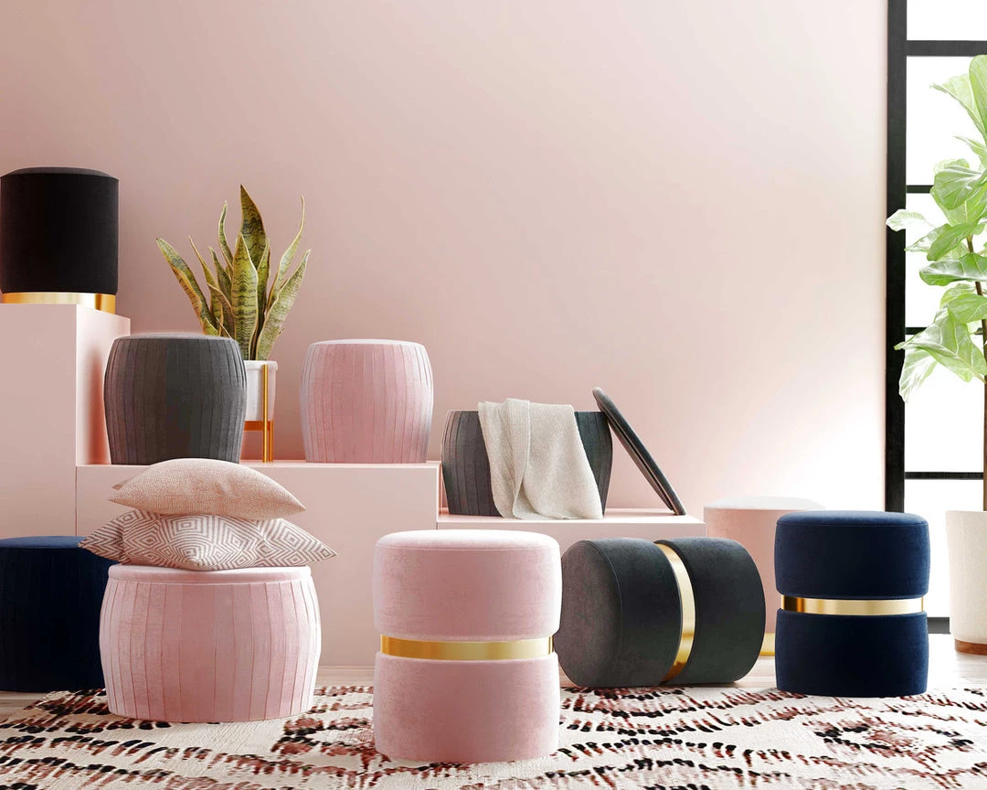 TOV Pri Velvet Ottoman Bedroom