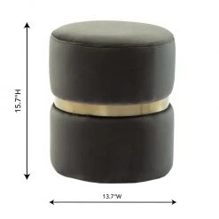TOV Bedroom Yamma Velvet Ottoman