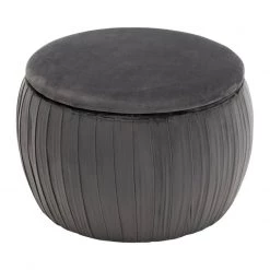 TOV Fleur Velvet Storage Ottoman Bedroom