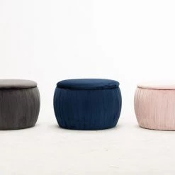 TOV Fleur Velvet Storage Ottoman Bedroom