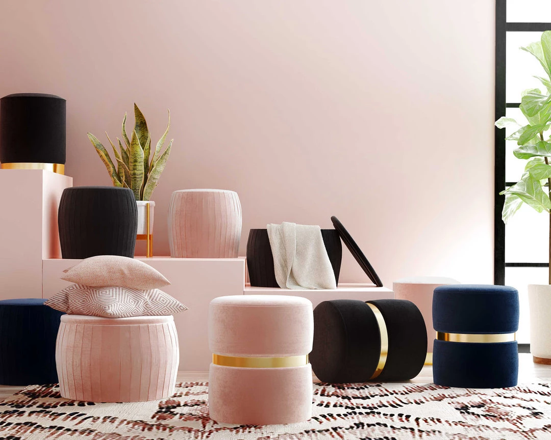 TOV Pri Velvet Ottoman Bedroom