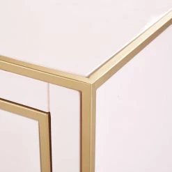 TOV Emily Pink Lacquer Side Table