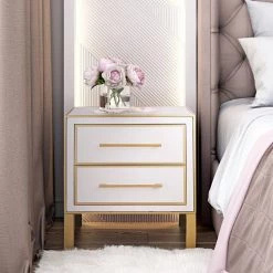 TOV Emily Pink Lacquer Side Table