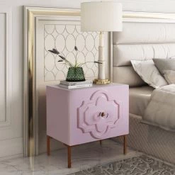 TOV Anna Lacquer Side Table Living Room