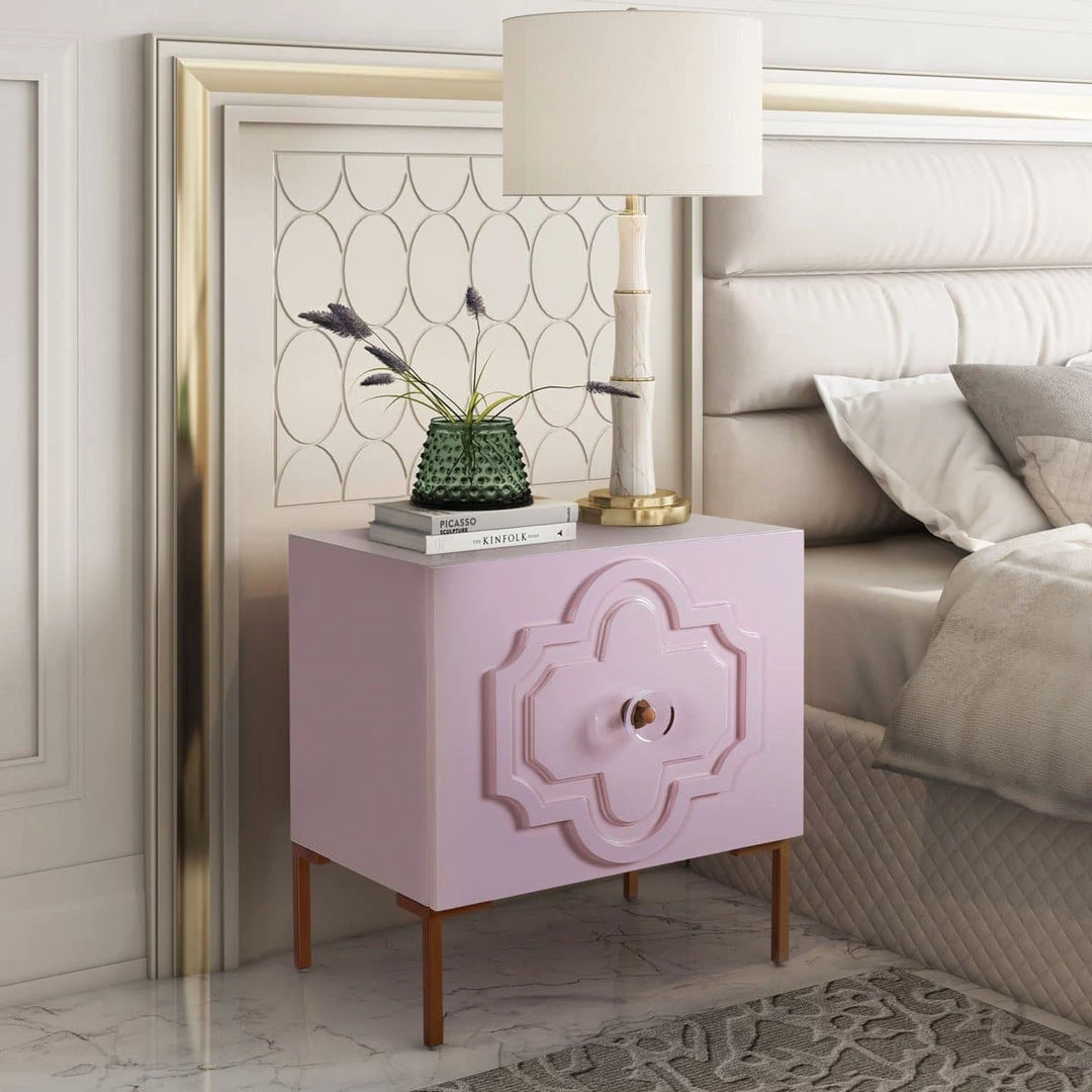 TOV Anna Lacquer Side Table Living Room