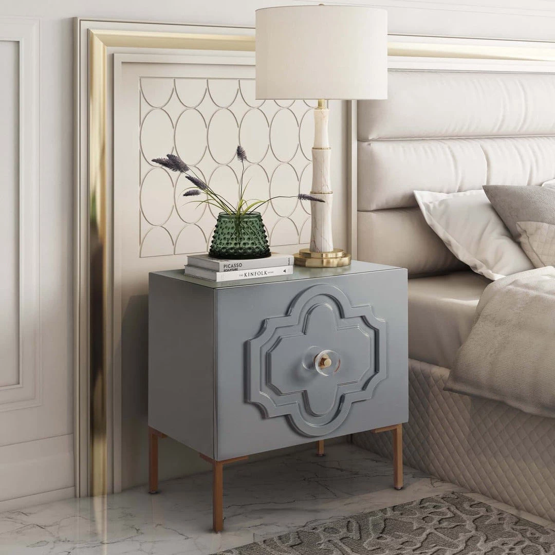 TOV Anna Lacquer Side Table Living Room