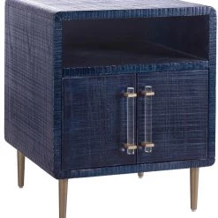 TOV Marco Lacquer Indigo Side Table Living Room