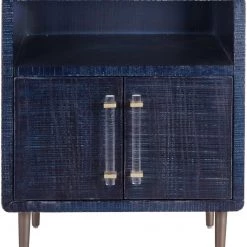 TOV Marco Lacquer Indigo Side Table Living Room