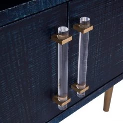 TOV Marco Lacquer Indigo Side Table Living Room