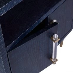 TOV Marco Lacquer Indigo Side Table Living Room