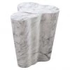TOV Living Room Slab Marble Tall Side Table