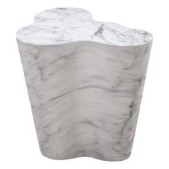 TOV Living Room Slab Marble Tall Side Table