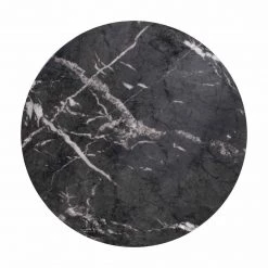 TOV Living Room Rue Black Marble Side Table