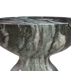 TOV Rue Grey And Blush Marble Side Table Living Room