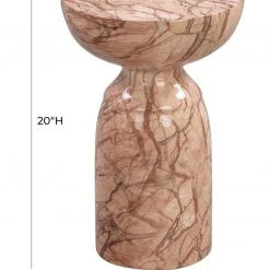 TOV Living Room Rue Sunset Marble Side Table