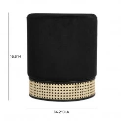 TOV Benches & Ottomans Ivy Velvet Ottoman