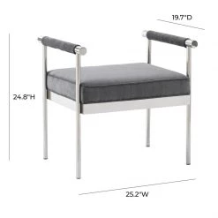 TOV Diva Velvet Bench Bedroom