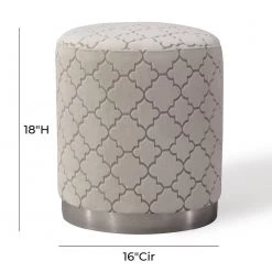 TOV Bedroom Opal Cream Moroccan Ottoman