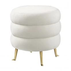 TOV Ladder Velvet Ottoman Bedroom