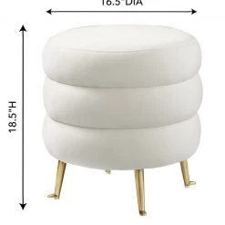 TOV Ladder Velvet Ottoman Bedroom