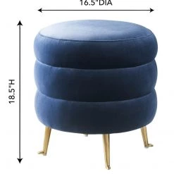 TOV Ladder Velvet Ottoman Bedroom