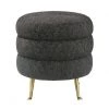 TOV Ladder Black Tweed Ottoman Bedroom