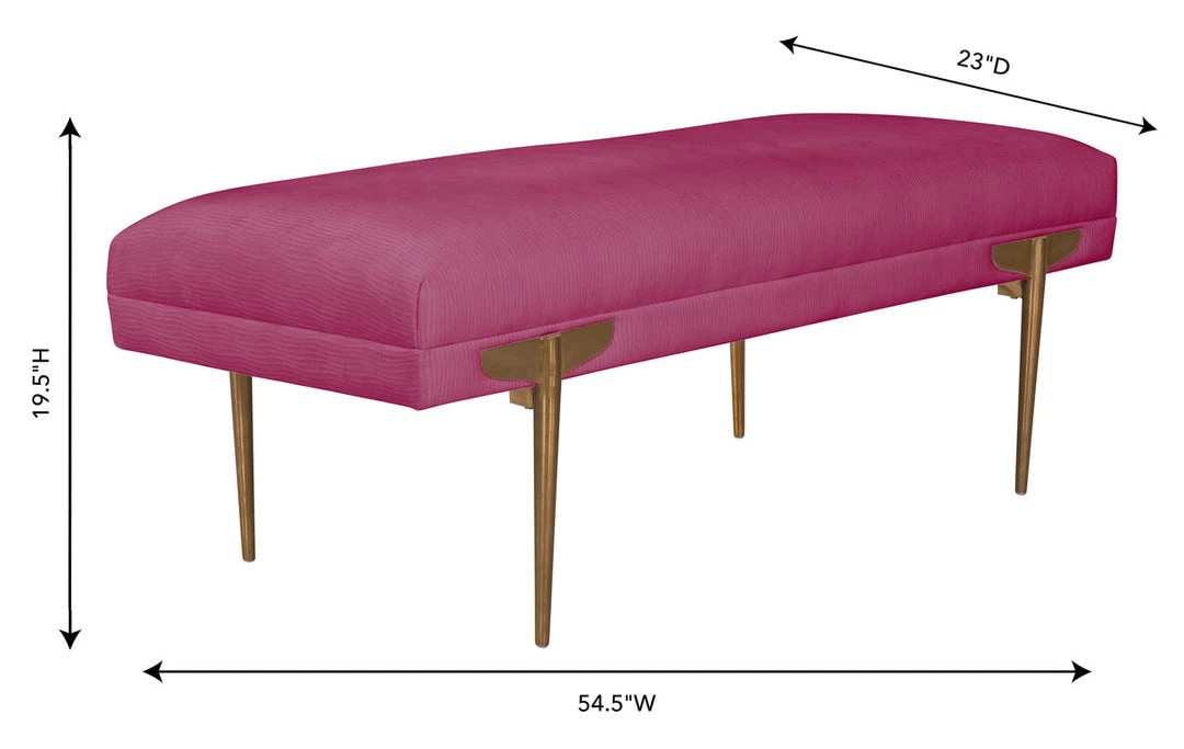 TOV Brno Velvet Bench Bedroom