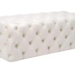 TOV Bedroom Kaylee Jumbo Velvet Ottoman