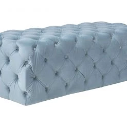TOV Bedroom Kaylee Jumbo Velvet Ottoman
