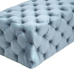 TOV Bedroom Kaylee Jumbo Velvet Ottoman