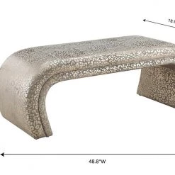 TOV Kenya Gilded Leopard Bench Bedroom