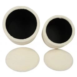 TOV Teddy Faux Sheepskin Storage Ottomans - Set Of 2