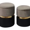 TOV Gigi Grey Storage Ottomans - Set Of 2 Bedroom