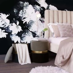 TOV Gigi Grey Storage Ottomans - Set Of 2 Bedroom