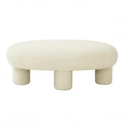 TOV Bedroom Discus Boucle Ottoman
