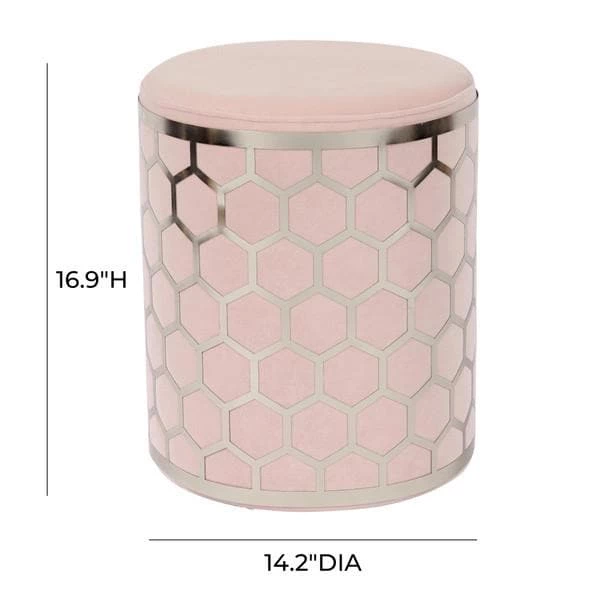 TOV Aubrey Velvet Ottoman