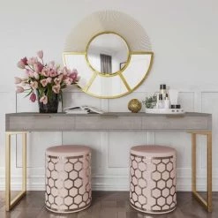 TOV Aubrey Velvet Ottoman