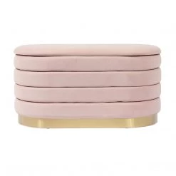 TOV Lillian Velvet Storage Bench Bedroom