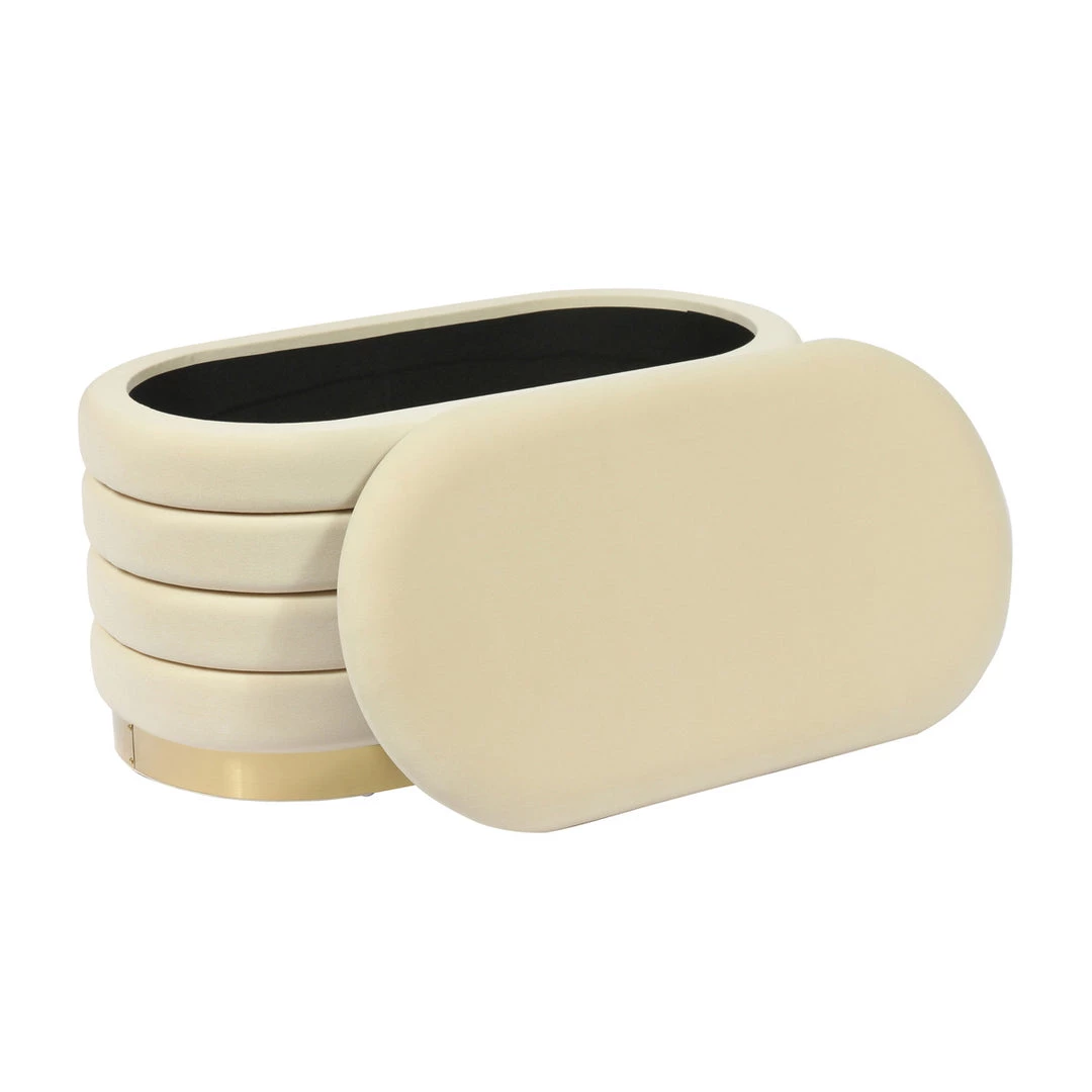 TOV Lillian Velvet Storage Bench Bedroom