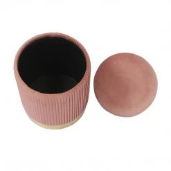 TOV Zoe Velvet Storage Ottoman