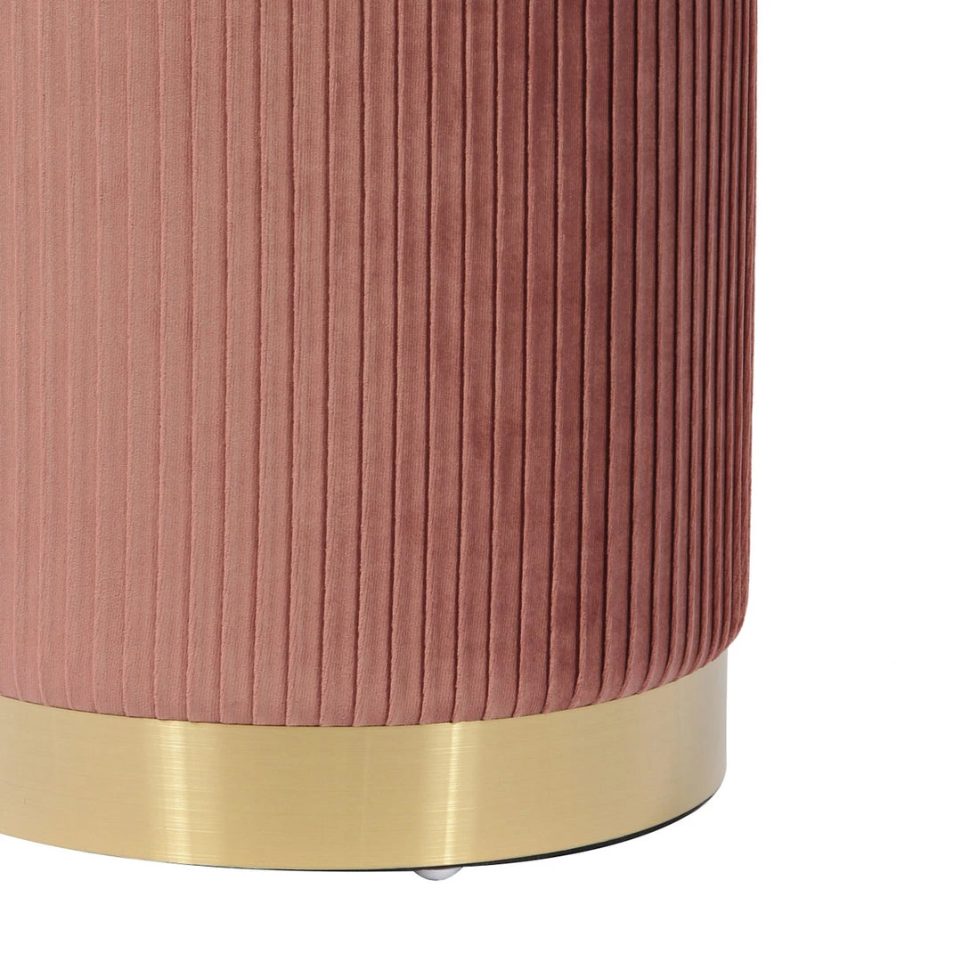 TOV Zoe Velvet Storage Ottoman